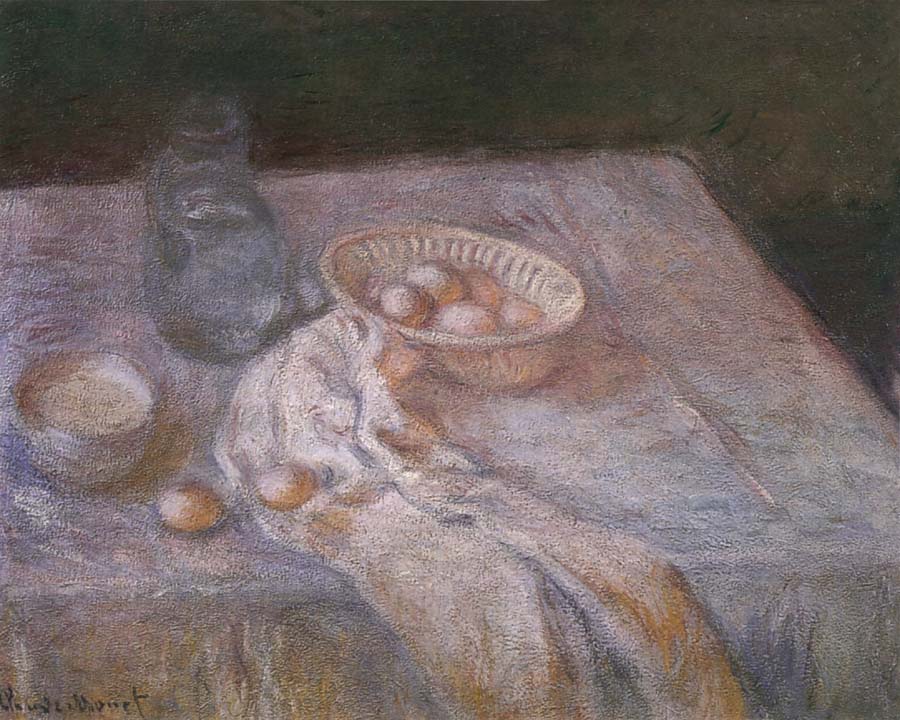 Claude Monet Still Life with Eggs